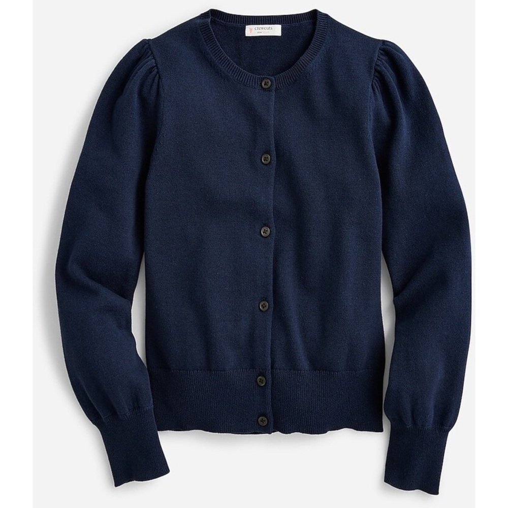 J. Crew Girls' Puff-Sleeve Cardigan Sweater - 4-5 Years